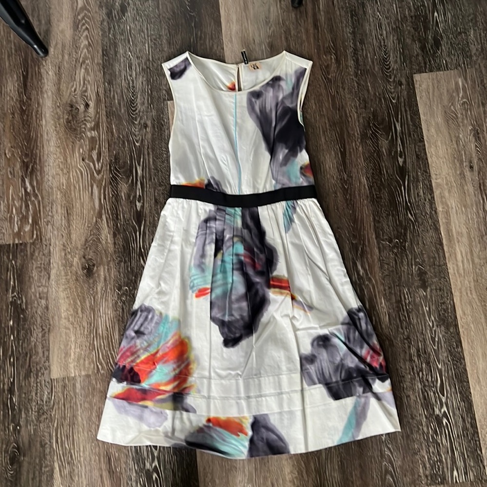 COPY - Anthropologie Leifsdottir Watercolor Fit and Flare Dress